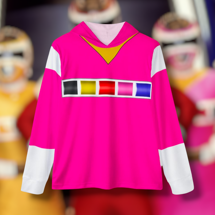 Megaranger Pink Hoodie (Full Print) Lightweight, Breathable, workout, pull over, fitness Hoodie (Full Print) Super Sentai Custom
