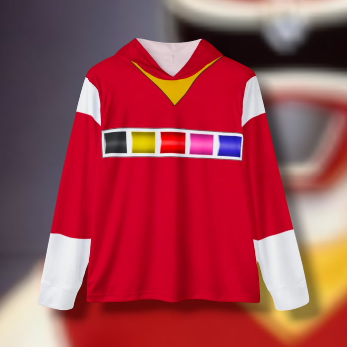 Megaranger Red Hoodie (Full Print) Lightweight, Breathable, workout, pull over, fitness Hoodie Super Sentai Custom