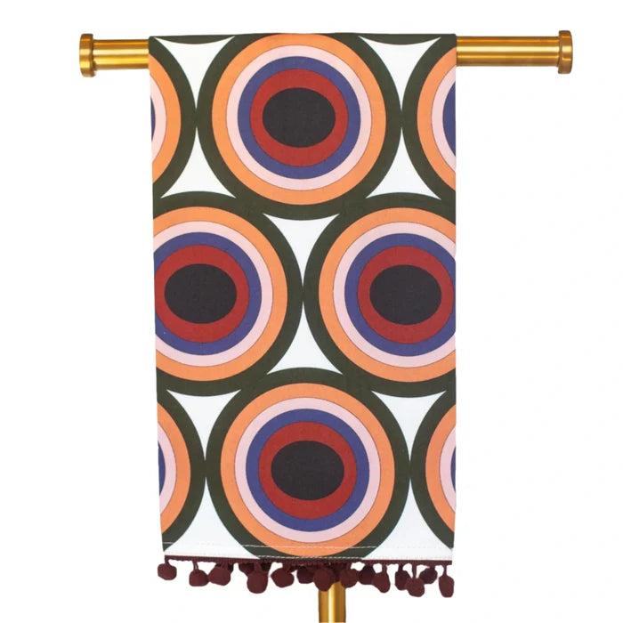 Mid Century Tea Towel- Circle Pyramid