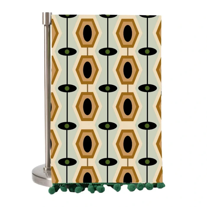 Mid Century Tea Towel- Hexagon
