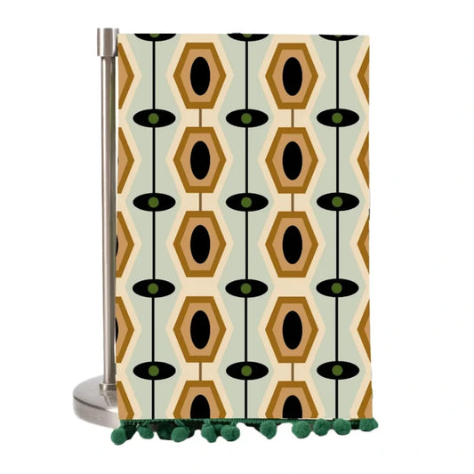 Mid Century Tea Towel- Hexagon
