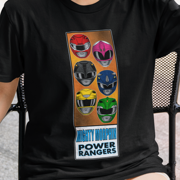 MMPR Comic Box Tee Super Sentai T Shirt Custom Graphic Art Cosplay Shirts Rangers Retro Vintage 90s