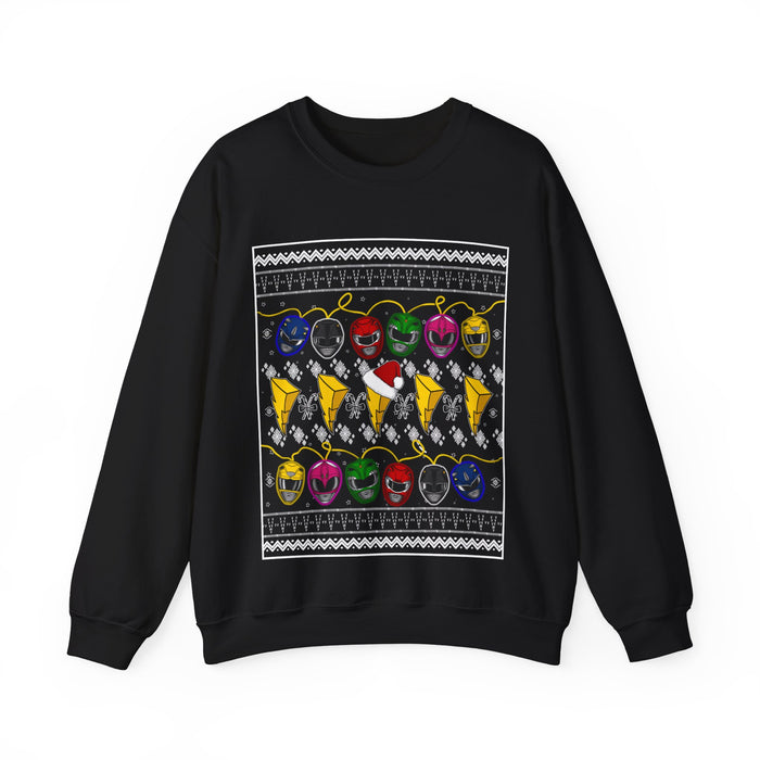 MMPR Ugly Christmas Sweatshirt Custom Graphic Art Cosplay Shirts Rangers Retro Vintage 90s