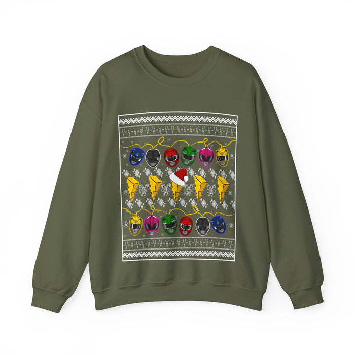 MMPR Ugly Christmas Sweatshirt Custom Graphic Art Cosplay Shirts Rangers Retro Vintage 90s
