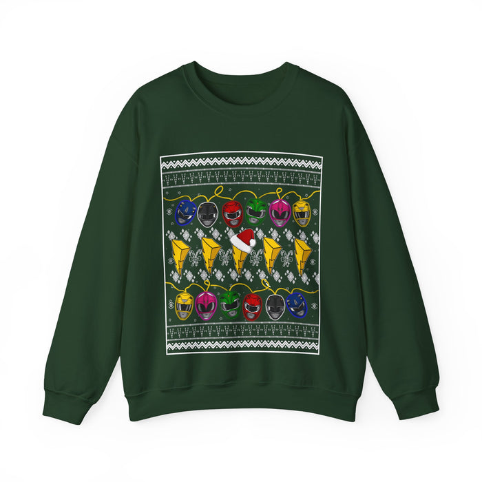 MMPR Ugly Christmas Sweatshirt Custom Graphic Art Cosplay Shirts Rangers Retro Vintage 90s