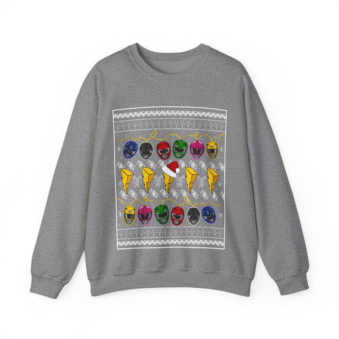 MMPR Ugly Christmas Sweatshirt Custom Graphic Art Cosplay Shirts Rangers Retro Vintage 90s