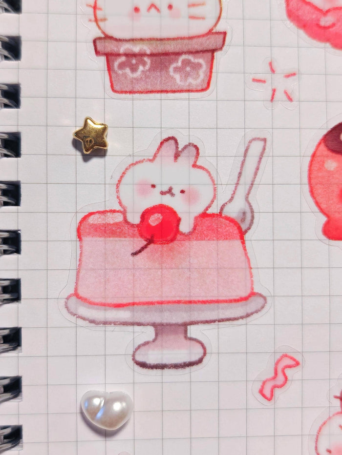 Munchie Friends Glossy Clear Sticker Sheet