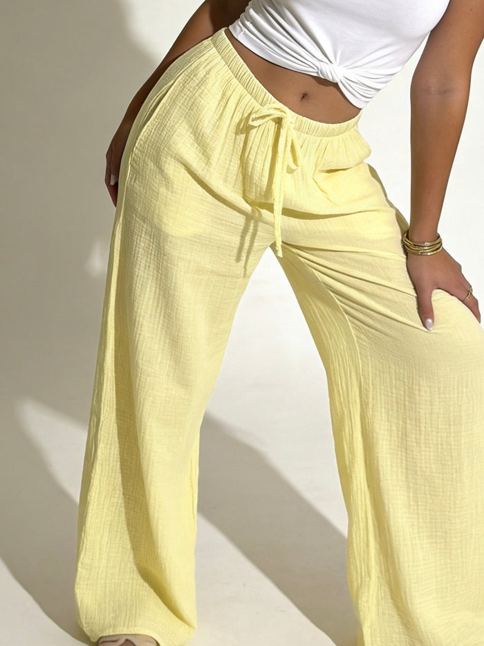 Musselin Hose gelb