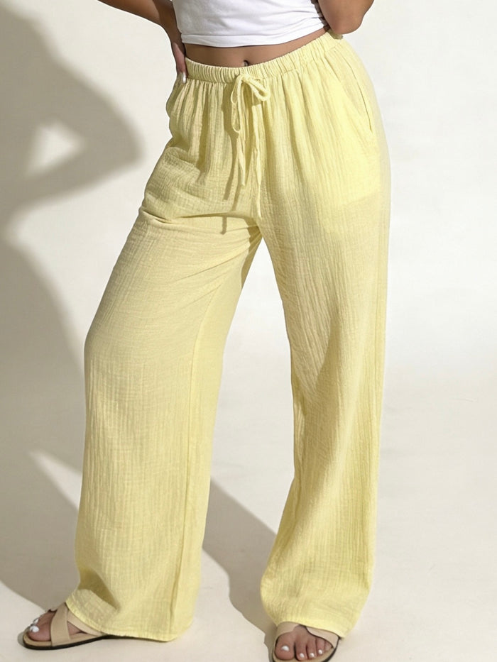 Musselin Hose gelb