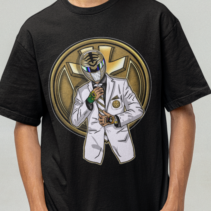 OG White Ranger Tee Super Sentai T Shirt Custom Graphic Art Cosplay Shirts Rangers Retro Vintage 90s