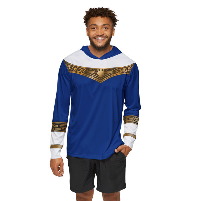 Ohranger Blue Hoodie (Full Print) Lightweight, Breathable, workout, pull over, fitness Hoodie Super Sentai Custom