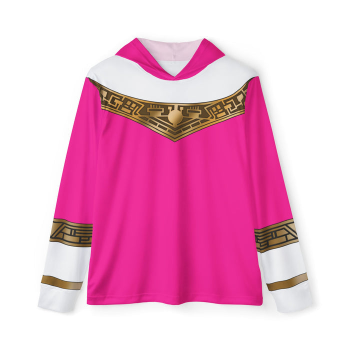 Ohranger Pink Hoodie (Full Print) Lightweight, Breathable, workout, pull over, fitness Hoodie Super Sentai Custom