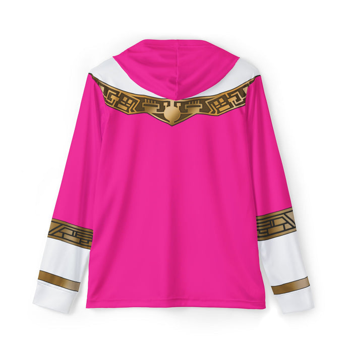 Ohranger Pink Hoodie (Full Print) Lightweight, Breathable, workout, pull over, fitness Hoodie Super Sentai Custom