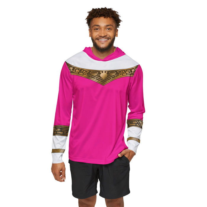 Ohranger Pink Hoodie (Full Print) Lightweight, Breathable, workout, pull over, fitness Hoodie Super Sentai Custom