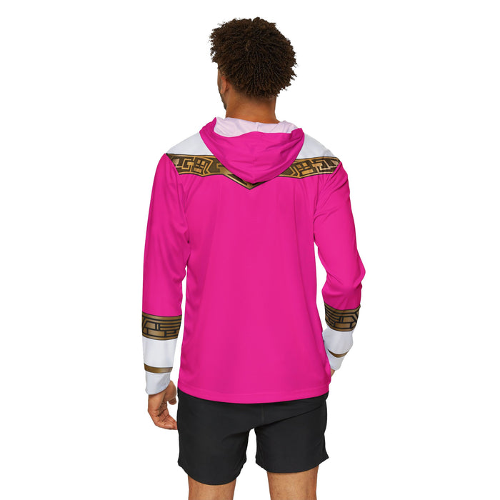 Ohranger Pink Hoodie (Full Print) Lightweight, Breathable, workout, pull over, fitness Hoodie Super Sentai Custom