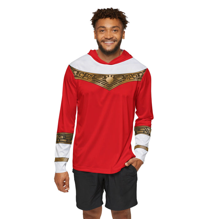 Ohranger Red Hoodie (Full Print) Lightweight, Breathable, workout, pull over, fitness Hoodie Super Sentai Custom