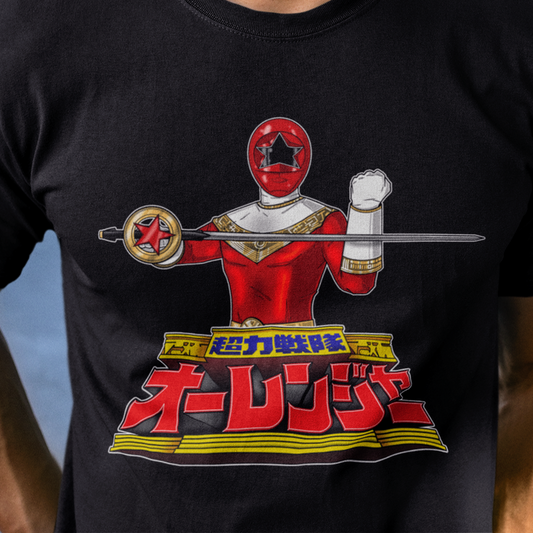 OhRanger Red Tee  Custom Graphic Art Cosplay Shirts Rangers Retro Vintage 90s