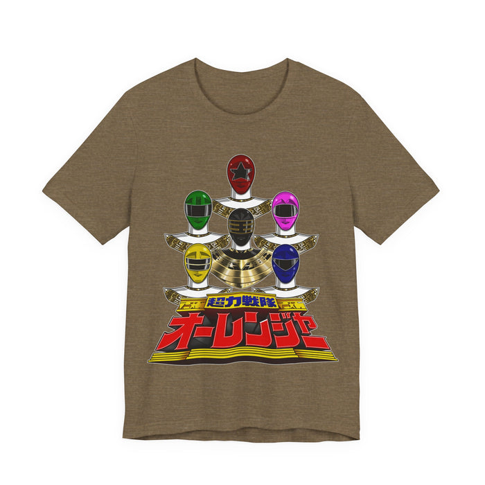 Ohranger Tee Super Sentai T Shirt Custom Graphic Art Cosplay Shirts Rangers Retro Vintage 90s