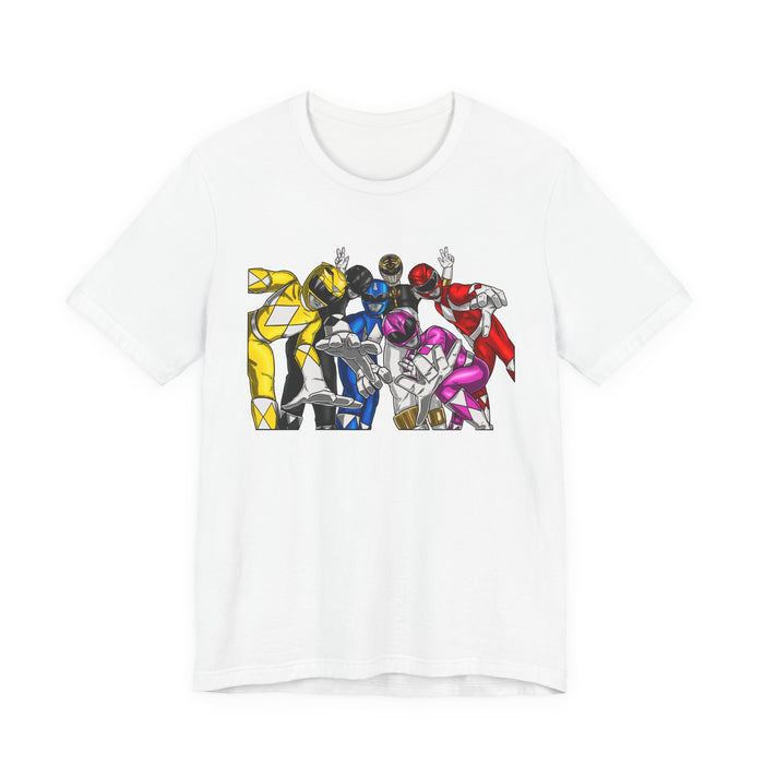Once a Ranger Tee Super Sentai T Shirt Custom Graphic Art Cosplay Shirts Rangers Retro Vintage 90s