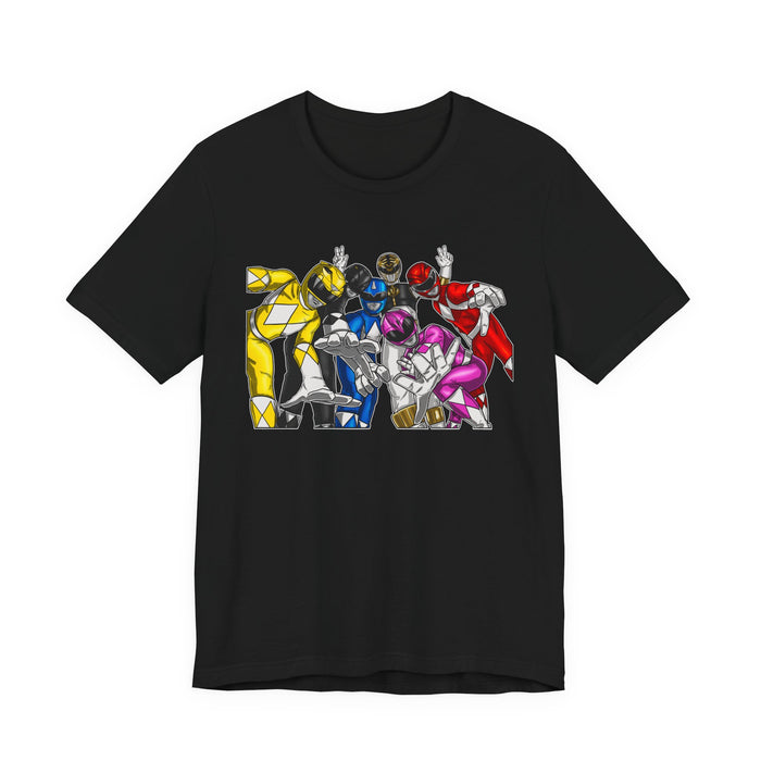 Once a Ranger Tee Super Sentai T Shirt Custom Graphic Art Cosplay Shirts Rangers Retro Vintage 90s