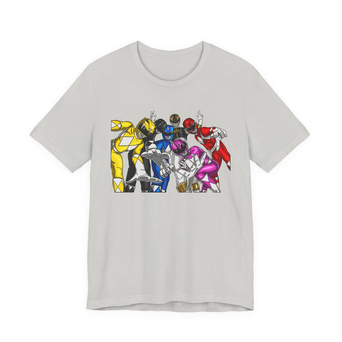 Once a Ranger Tee Super Sentai T Shirt Custom Graphic Art Cosplay Shirts Rangers Retro Vintage 90s