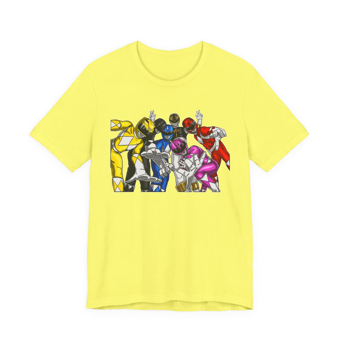 Once a Ranger Tee Super Sentai T Shirt Custom Graphic Art Cosplay Shirts Rangers Retro Vintage 90s