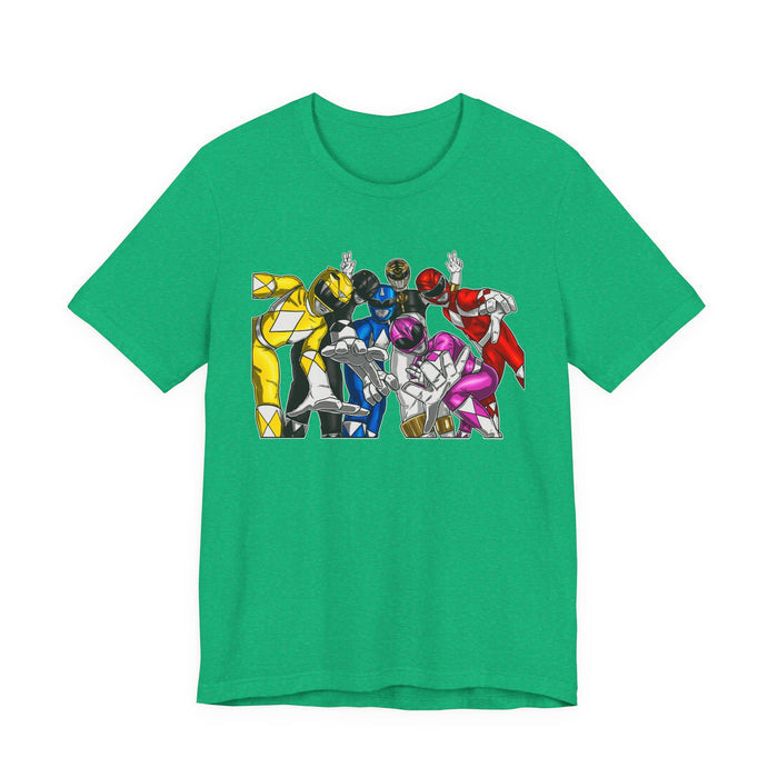 Once a Ranger Tee Super Sentai T Shirt Custom Graphic Art Cosplay Shirts Rangers Retro Vintage 90s