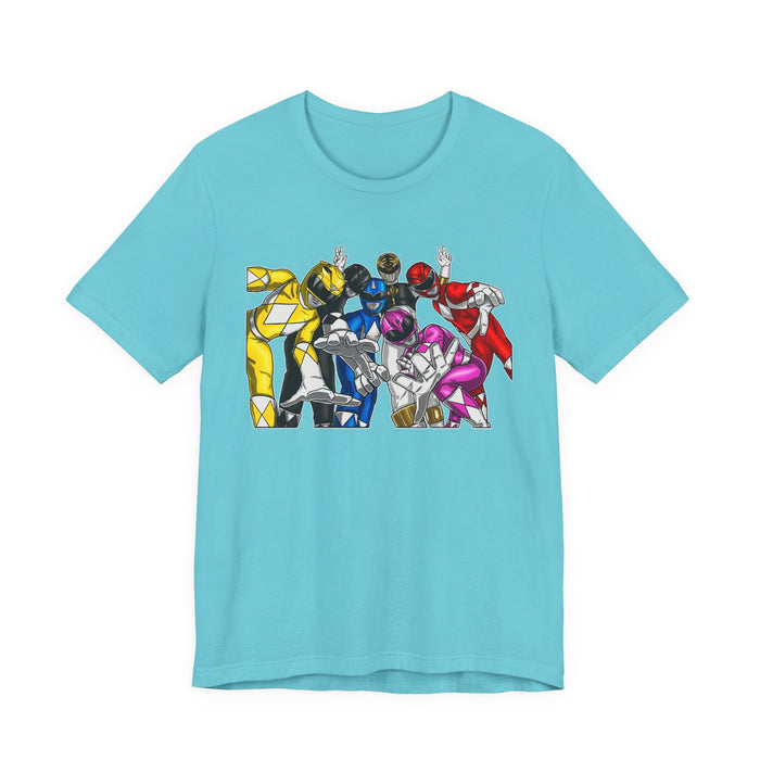 Once a Ranger Tee Super Sentai T Shirt Custom Graphic Art Cosplay Shirts Rangers Retro Vintage 90s