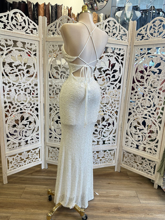 Pearl Embellished Maxi Dress - Estira, Stretchy