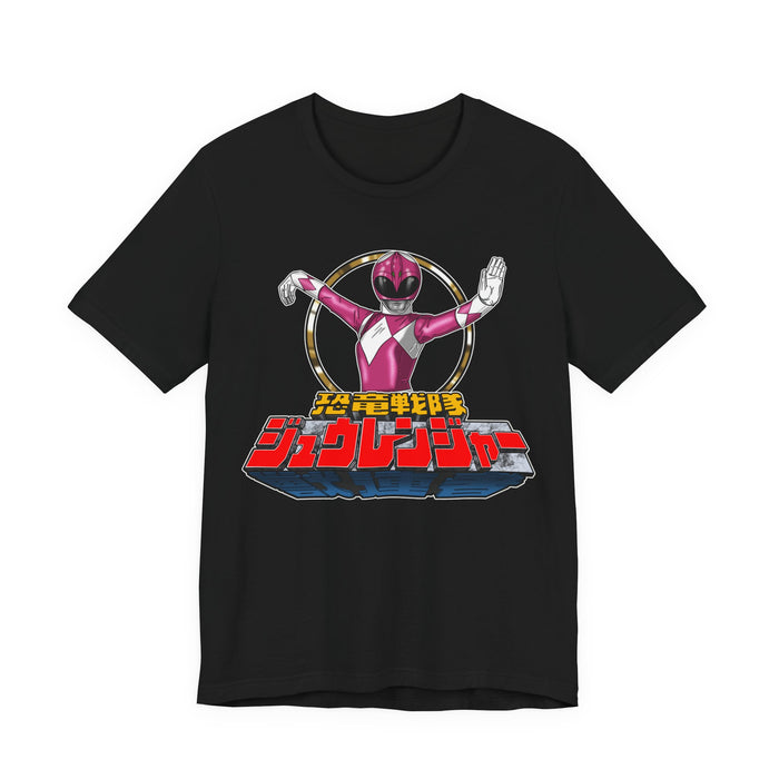 Pink Zyuranger Tee Super Sentai T Shirt Custom Graphic Art Cosplay Shirts Rangers Retro Vintage 90s