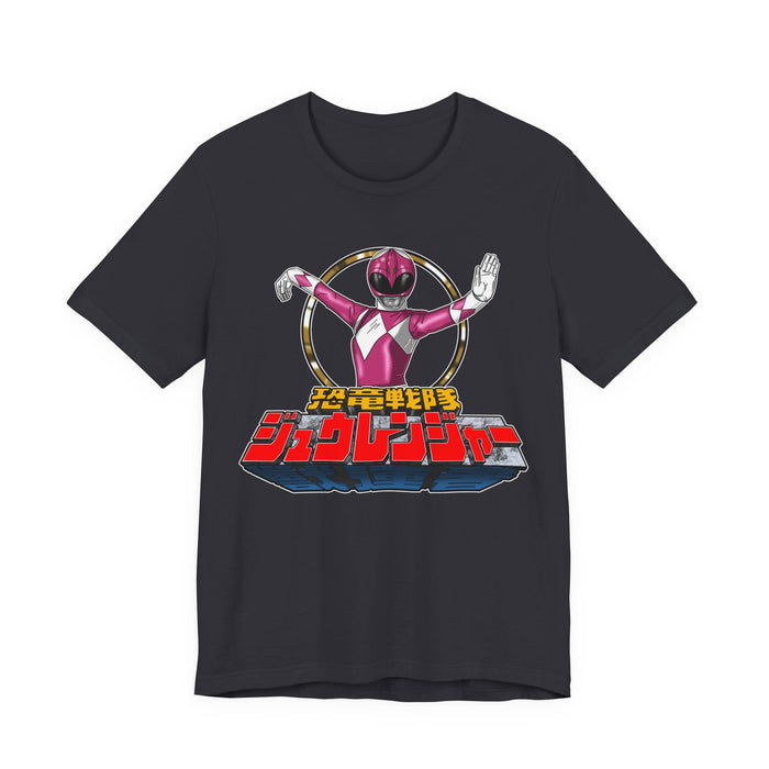 Pink Zyuranger Tee Super Sentai T Shirt Custom Graphic Art Cosplay Shirts Rangers Retro Vintage 90s