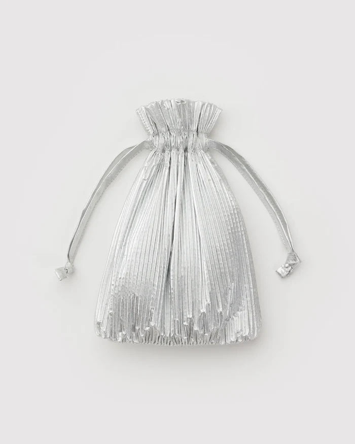 PLEATED BAGGU - CHROME METALLIC