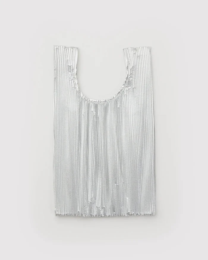 PLEATED BAGGU - CHROME METALLIC