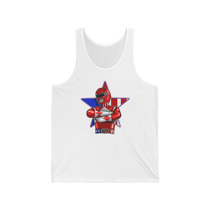 Powerful Red Ranger Tank Super Sentai T Shirt Custom Graphic Art Cosplay Shirts Rangers Retro Vintage 90s