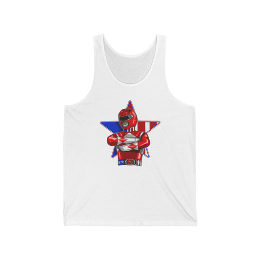 Powerful Red Ranger Tank Super Sentai T Shirt Custom Graphic Art Cosplay Shirts Rangers Retro Vintage 90s