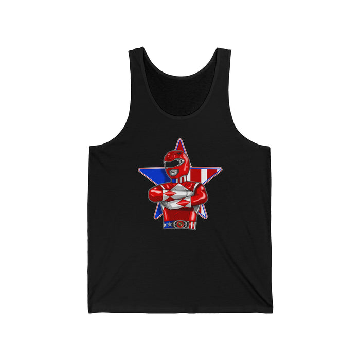 Powerful Red Ranger Tank Super Sentai T Shirt Custom Graphic Art Cosplay Shirts Rangers Retro Vintage 90s