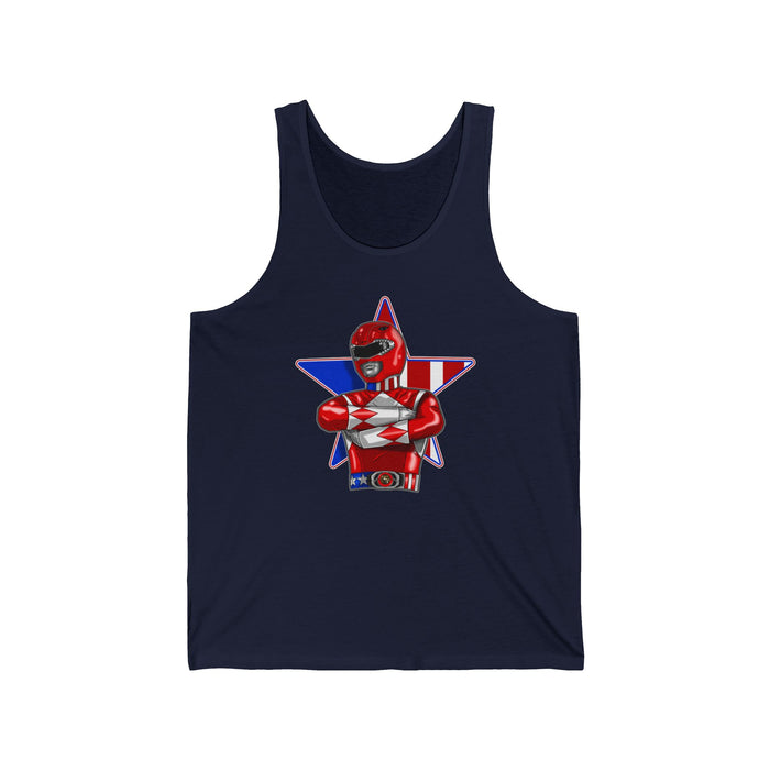 Powerful Red Ranger Tank Super Sentai T Shirt Custom Graphic Art Cosplay Shirts Rangers Retro Vintage 90s