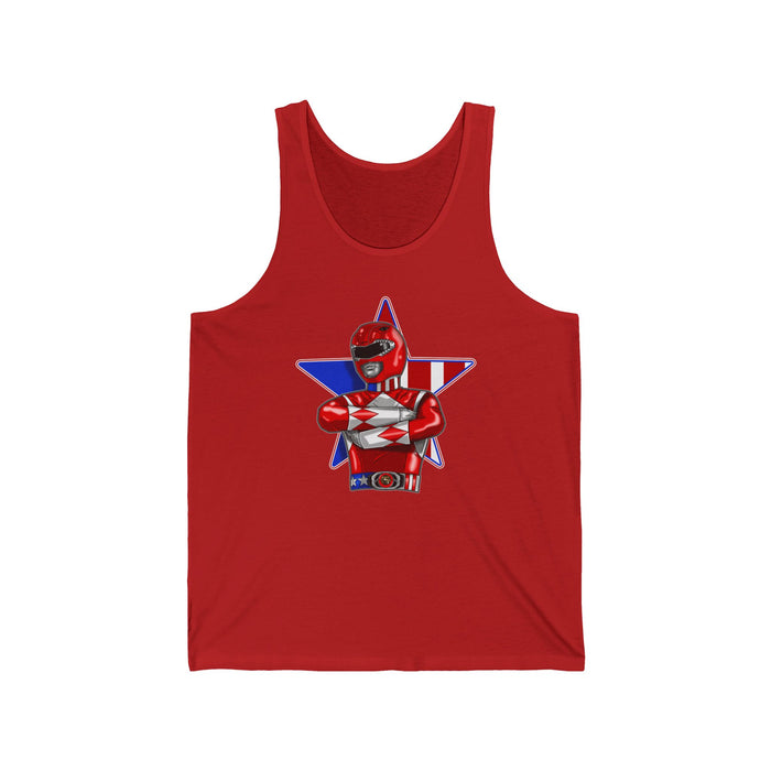 Powerful Red Ranger Tank Super Sentai T Shirt Custom Graphic Art Cosplay Shirts Rangers Retro Vintage 90s