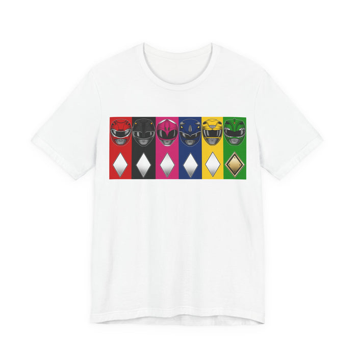 Rangers Tee Custom Graphic Art Cosplay Shirts Rangers Retro Vintage 90s