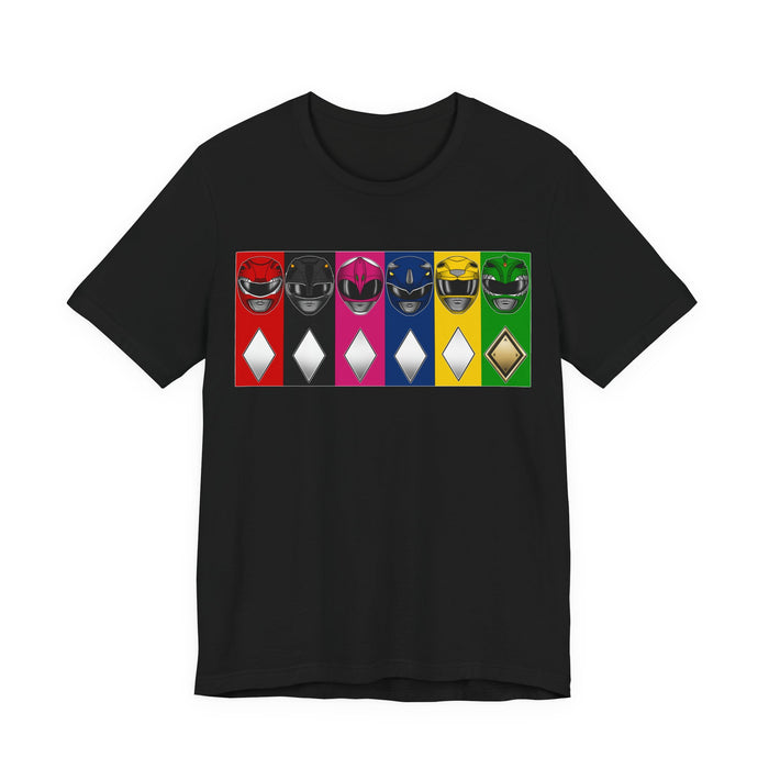 Rangers Tee Custom Graphic Art Cosplay Shirts Rangers Retro Vintage 90s