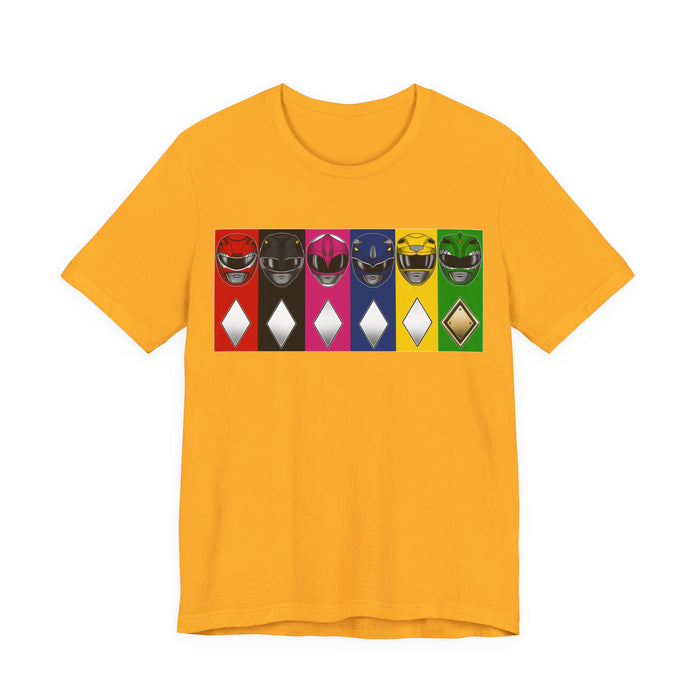 Rangers Tee Custom Graphic Art Cosplay Shirts Rangers Retro Vintage 90s