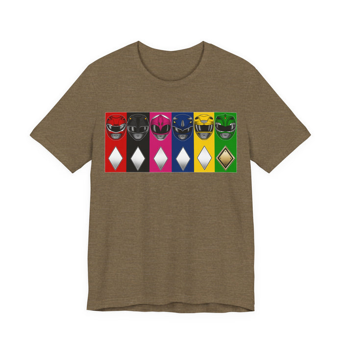 Rangers Tee Custom Graphic Art Cosplay Shirts Rangers Retro Vintage 90s