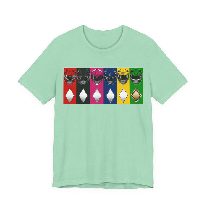 Rangers Tee Custom Graphic Art Cosplay Shirts Rangers Retro Vintage 90s