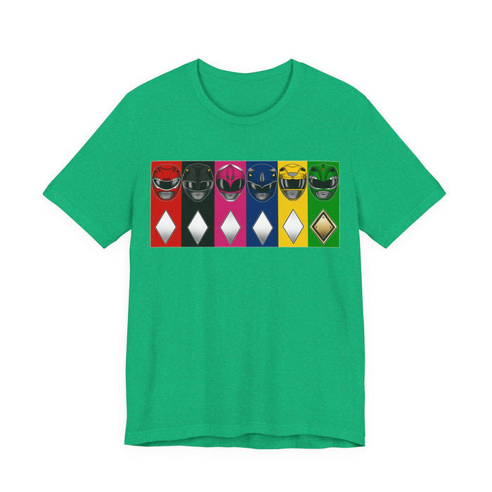 Rangers Tee Custom Graphic Art Cosplay Shirts Rangers Retro Vintage 90s
