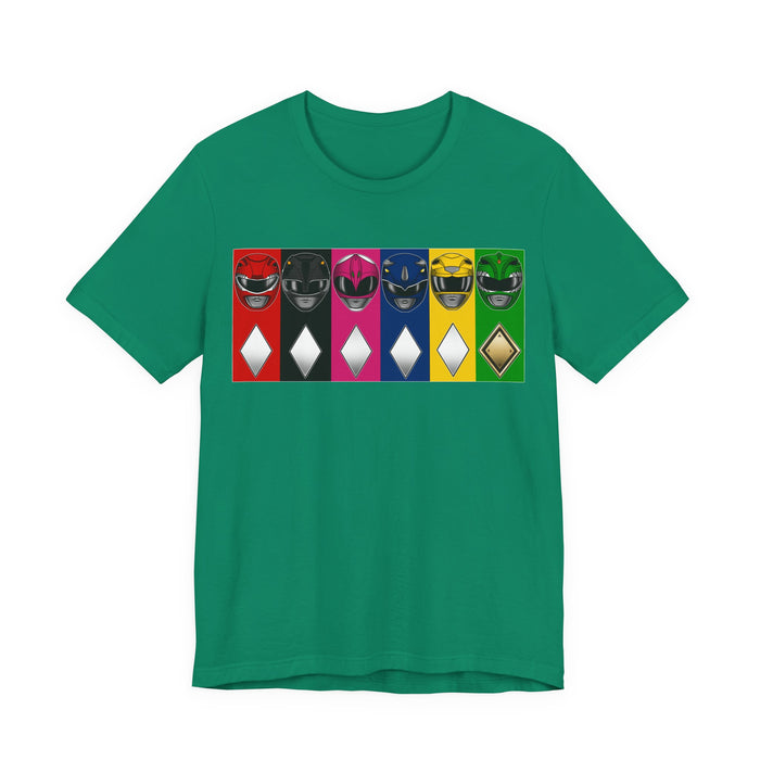 Rangers Tee Custom Graphic Art Cosplay Shirts Rangers Retro Vintage 90s
