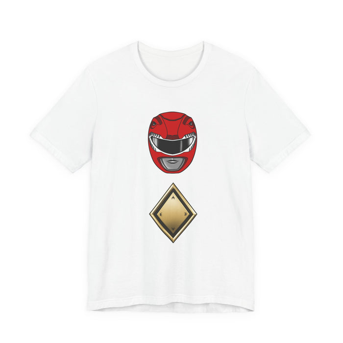 Red Shield Tee Super Sentai T Shirt Custom Graphic Art Cosplay Shirts Rangers Retro Vintage 90s