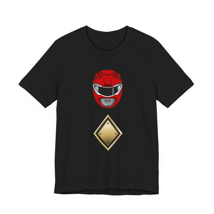 Red Shield Tee Super Sentai T Shirt Custom Graphic Art Cosplay Shirts Rangers Retro Vintage 90s
