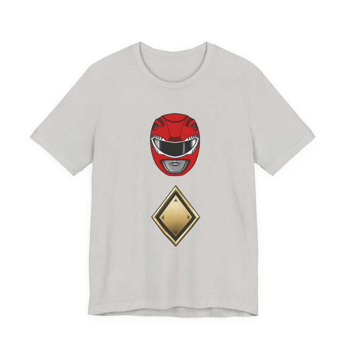 Red Shield Tee Super Sentai T Shirt Custom Graphic Art Cosplay Shirts Rangers Retro Vintage 90s