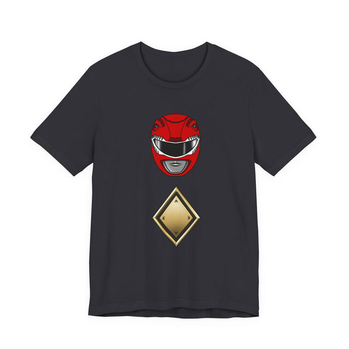 Red Shield Tee Super Sentai T Shirt Custom Graphic Art Cosplay Shirts Rangers Retro Vintage 90s