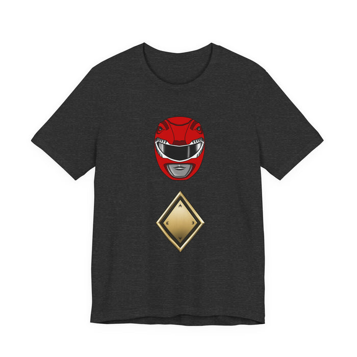 Red Shield Tee Super Sentai T Shirt Custom Graphic Art Cosplay Shirts Rangers Retro Vintage 90s